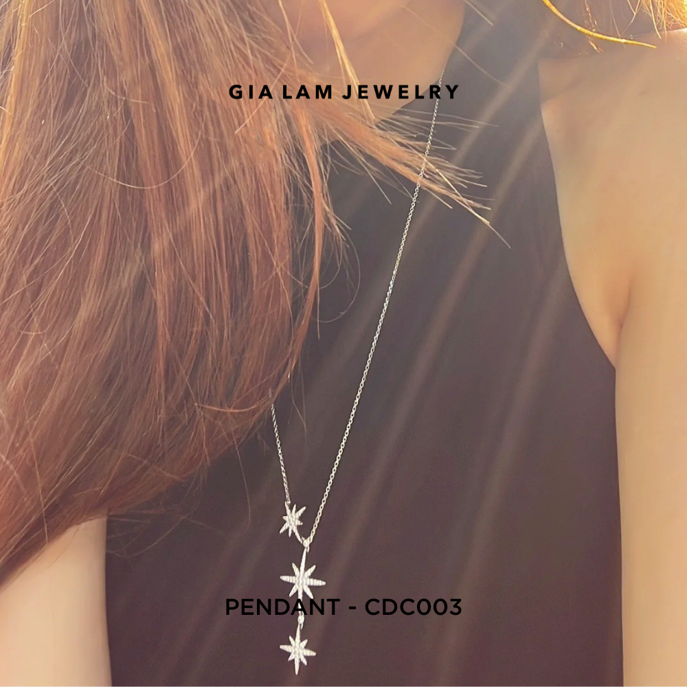 925 Sterling Silver Shooting Star Pendant Necklace