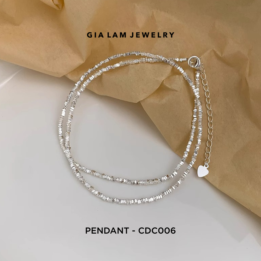925 Silver Textured Bead Pendant