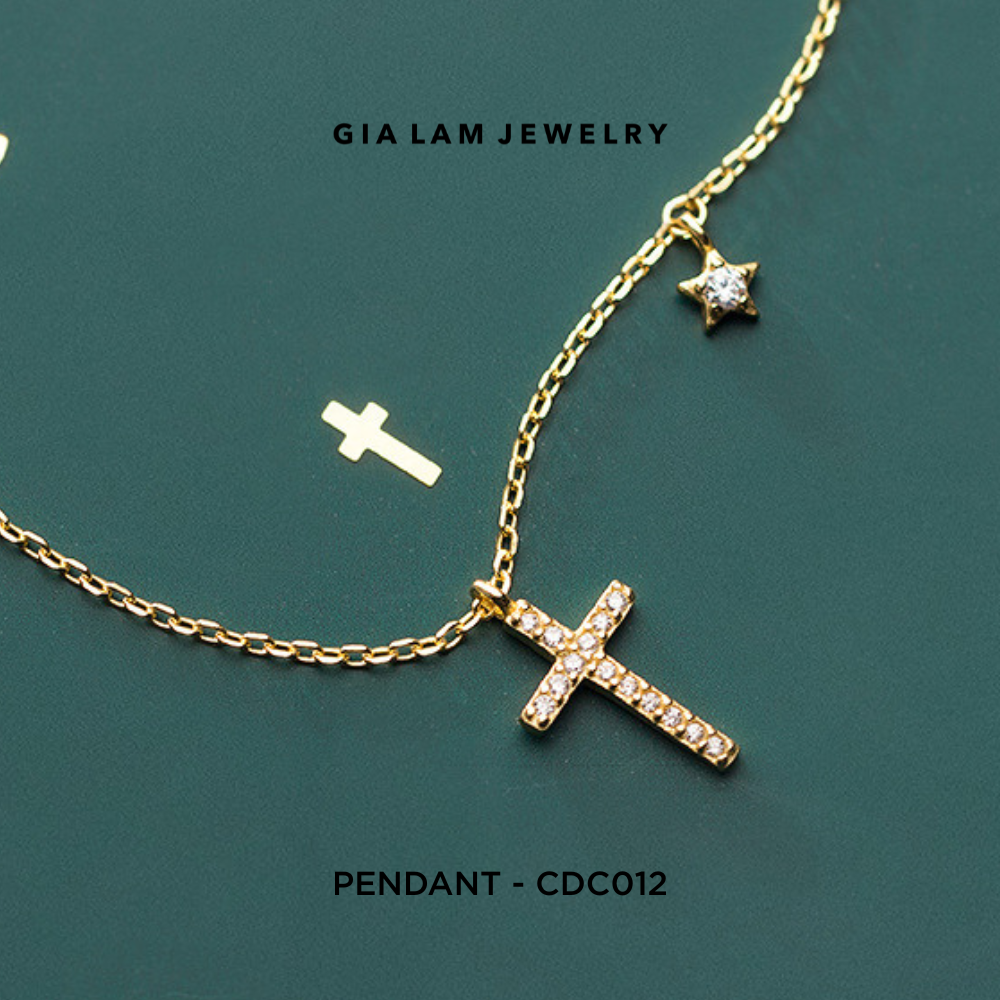 925 Sterling Silver Trio Charm Pendant Necklace