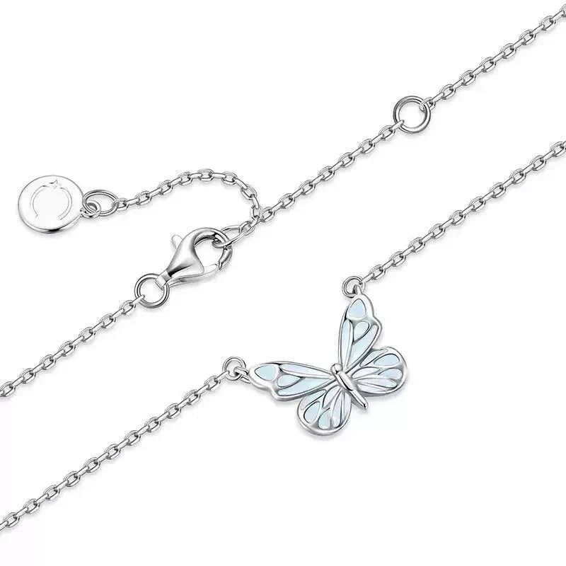 Pendant Butterfly Necklace, Pendant and Clasp