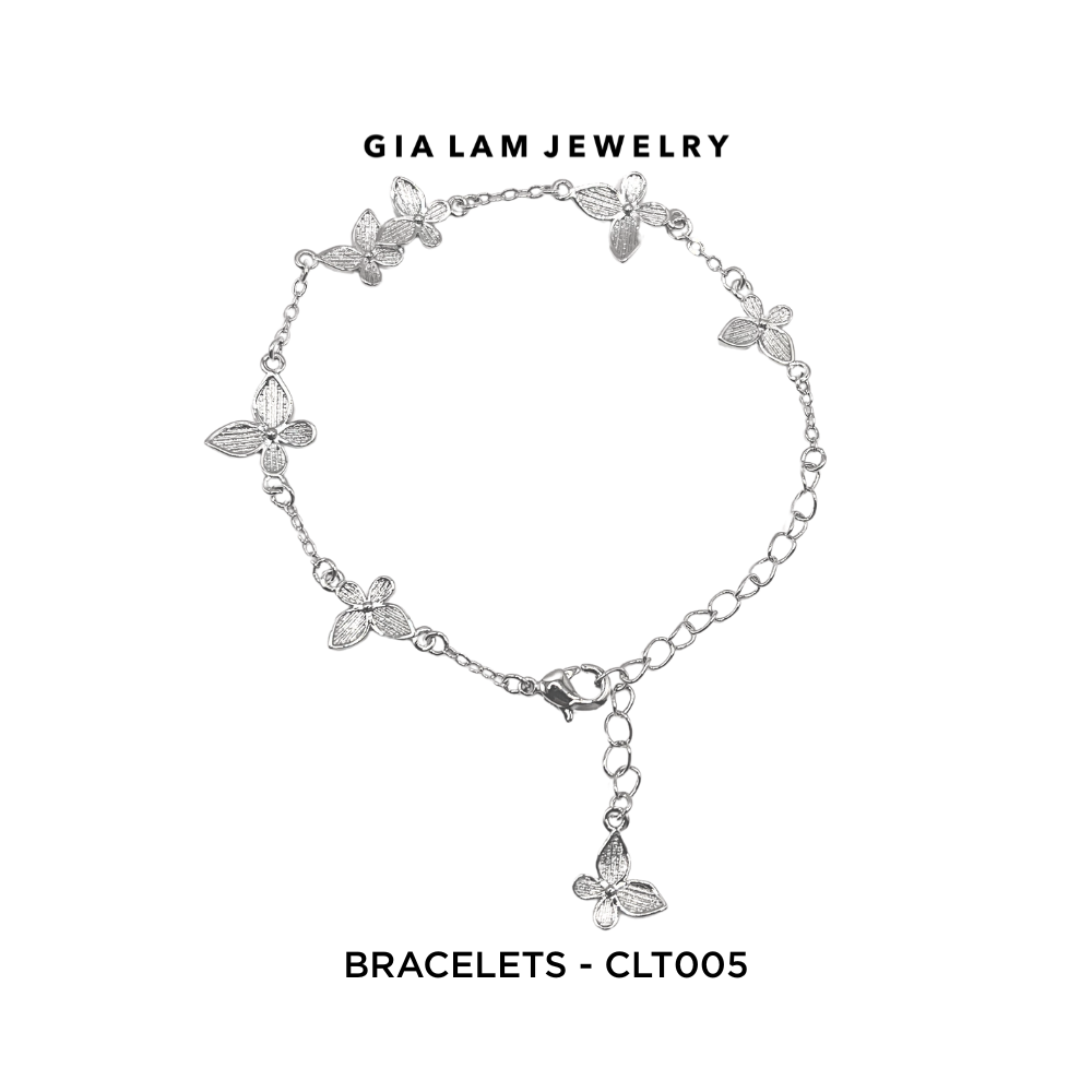 Butterfly 925 Silver Bracelet for Women, Front 
