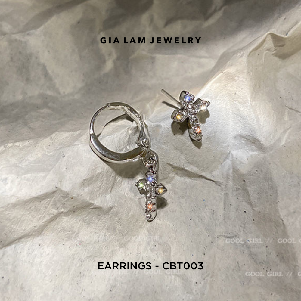 925 Sterling Silver Leverback  Earrings, Front Side