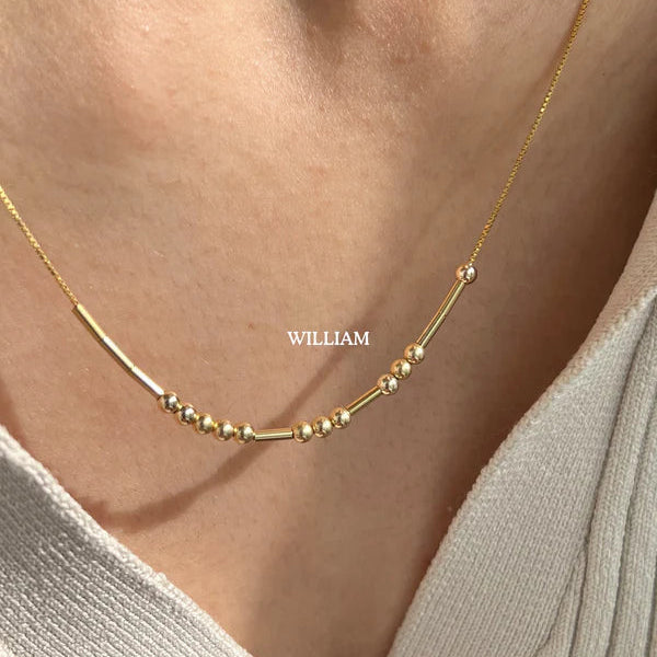 Gold Filled Jewelry, Name Morse Code