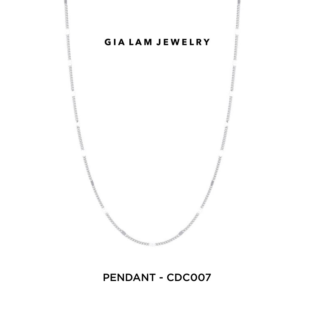 Dainty Sterling Silver Chain Necklace, Front Side